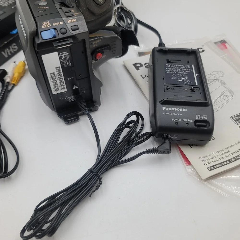 Panasonic Palmcorder PV-D209 VHS-C Camcorder 150x Digital Zoom Bundle with Box